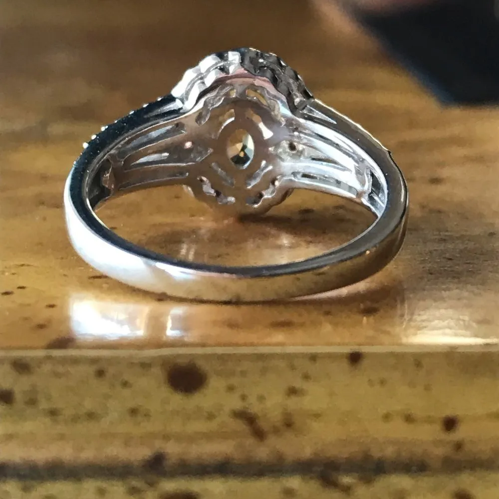 Natural Red Sapphire Yellow Zircon Sterling Silver Ring Size 6 - Image 2