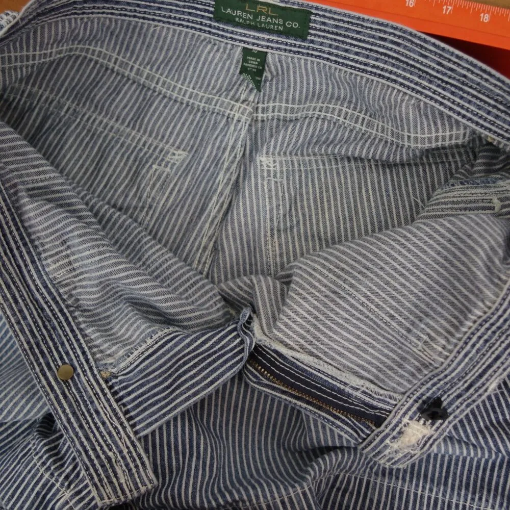 Ralph Lauren, Lauren Jeans Co Conductor Stripe Nautical Themed Shorts Size 10 - Image 4