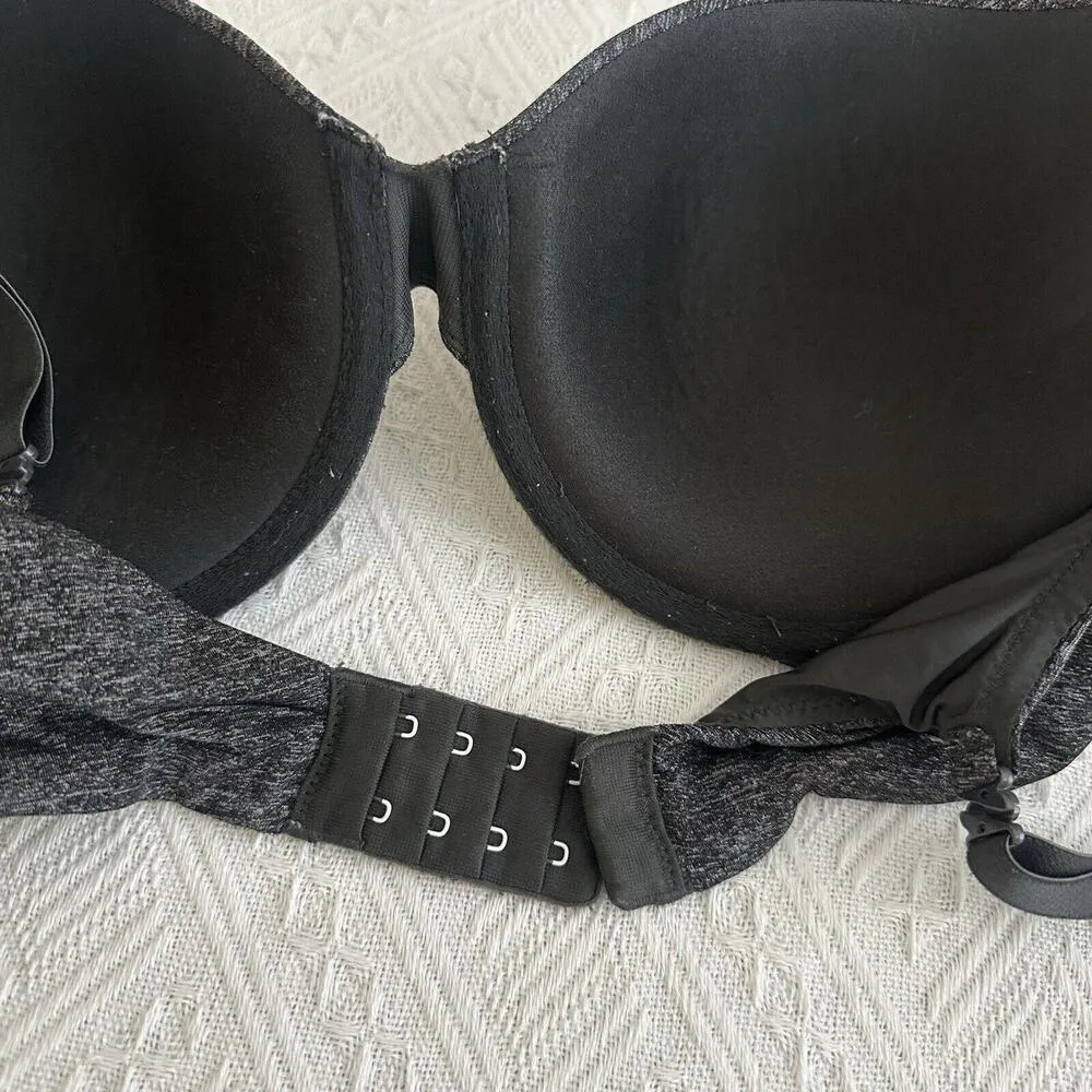 Victoria's Secret Uplift Semi Demi Heather Grey 34DD Push-up Bra VS Padded - Image 11