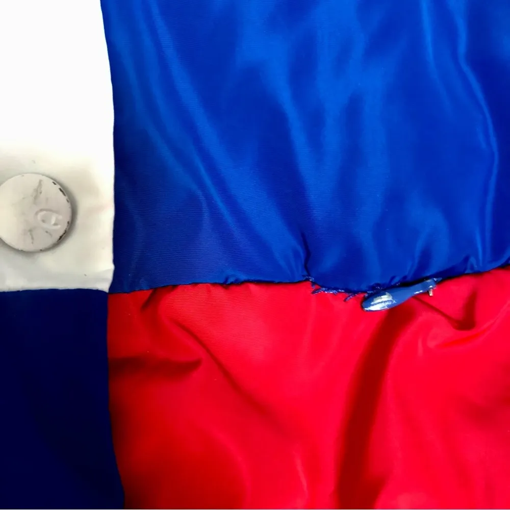 NWOT  Colorblock Surf The Web Puffer Coat Red White Blue Puffy Jacket XL - Image 10
