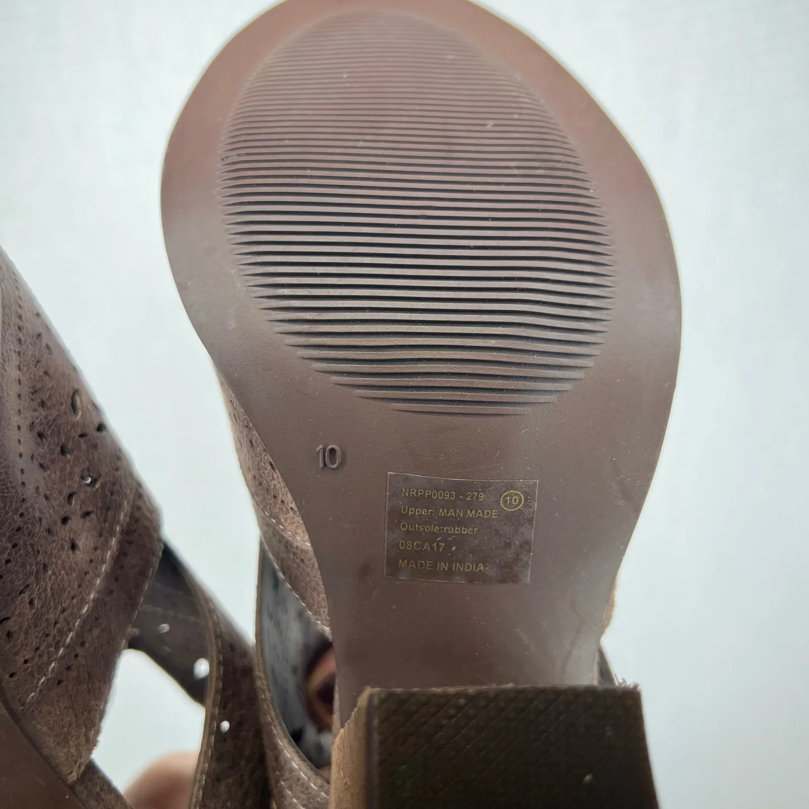 Not Rated Women's Brown Peep Toe Cutout Block Heel Booties‎ Size 10 - Image 5