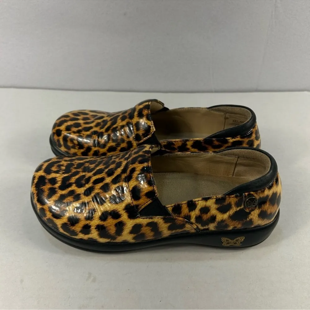 Alegria Keli Leopard Print Patent Slip-On Comfort Shoes | Women’s 38 (8–8.5) - Image 3
