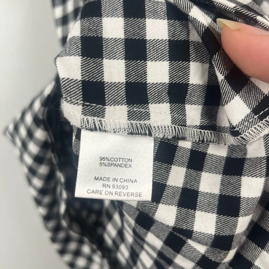 Tyler Boe Stella Dress in Gingham back bow size XS mini shift Black - Image 8