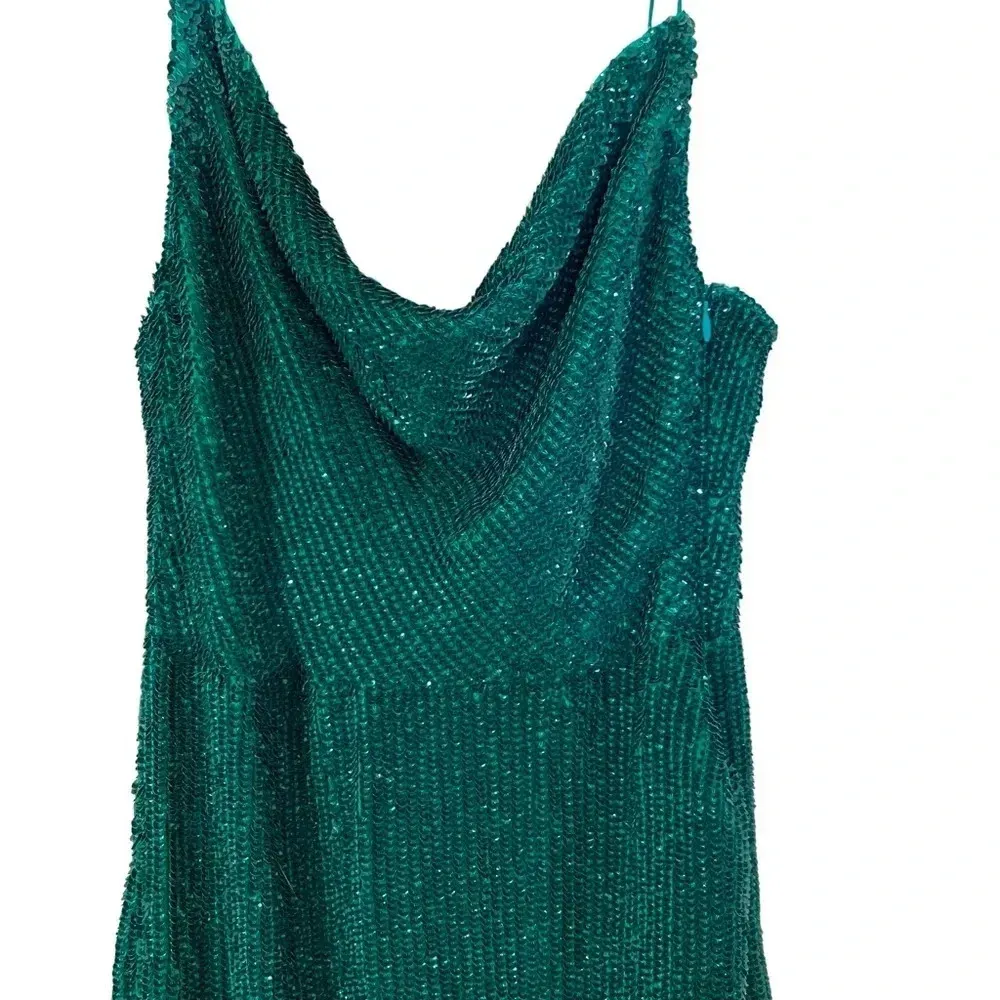 Retrofete Katya Sequin Formal Long Dress in Green Size XXS NWT - Image 7