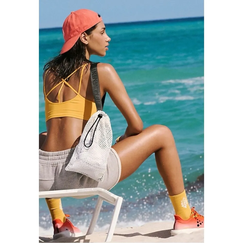 Free People FP Movement Mini Mesh Sling Bag in Lapis Royal Blue NWOT New - Image 13