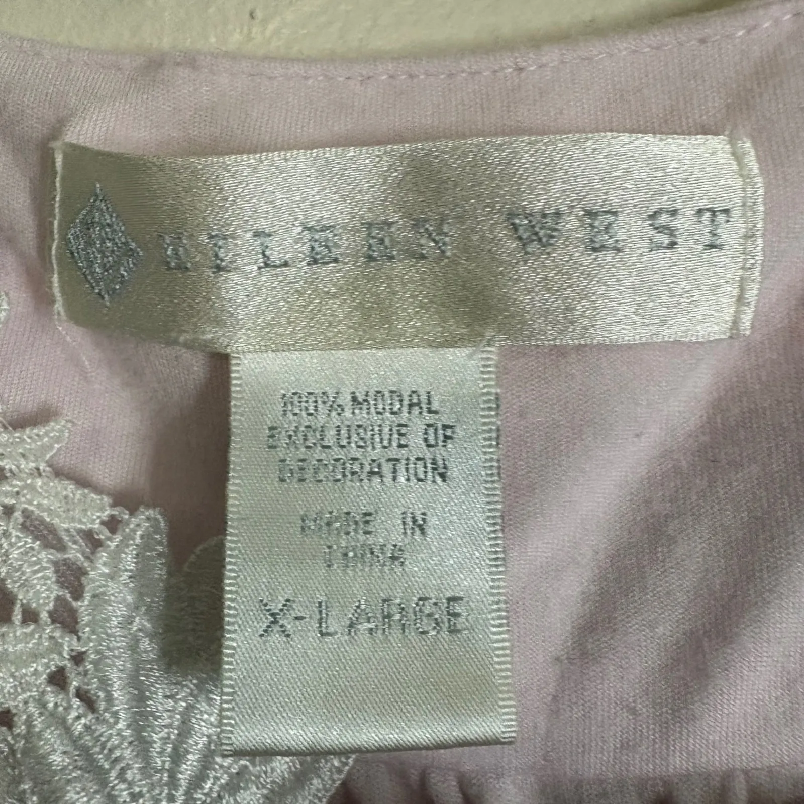 Eileen West Pink Modal Lace Trim Nightgown Sleep Dress XLarge Size XL - Image 4