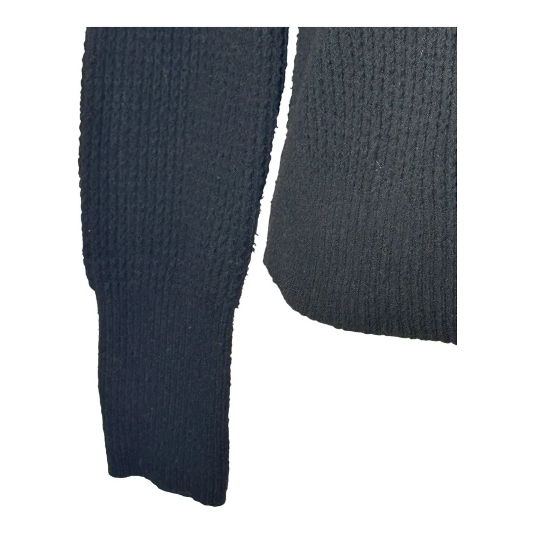 Maeve Anthropologie‎ Sweater Women XS Black Waffle Knit Cross Back Whimsigoth - Image 7