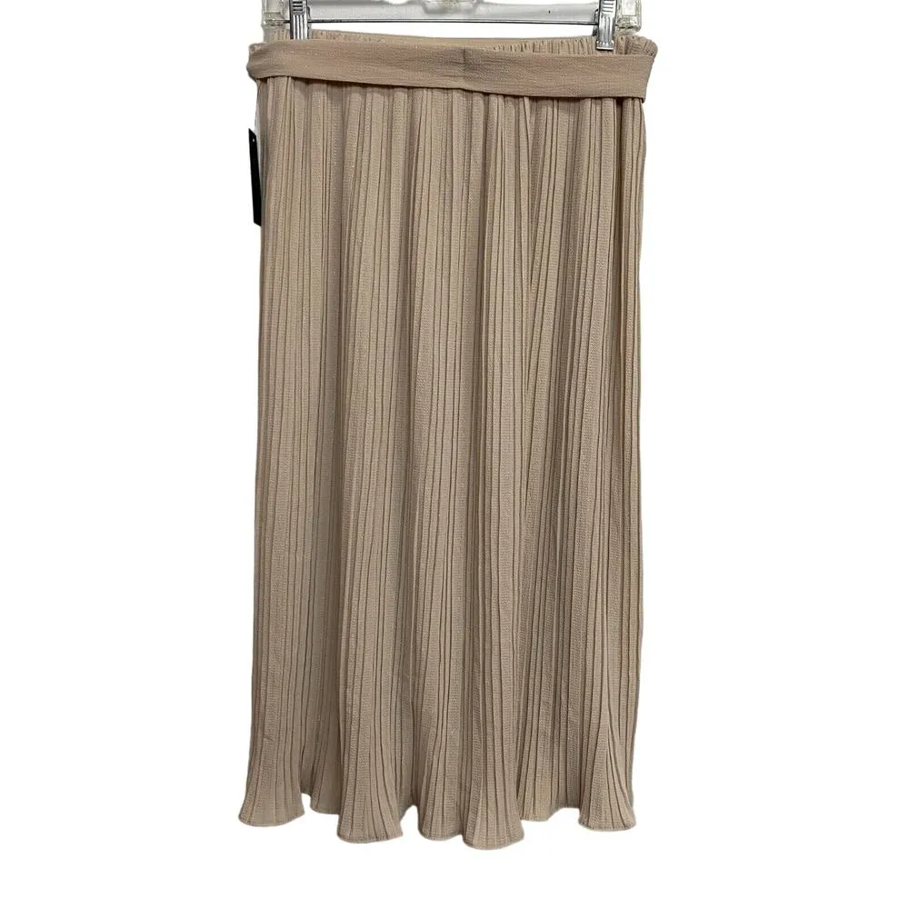 Alice Blue Women's Midi Accordion Pleated Skirt Tie Elastic Waist Size XL Belted - Image 2