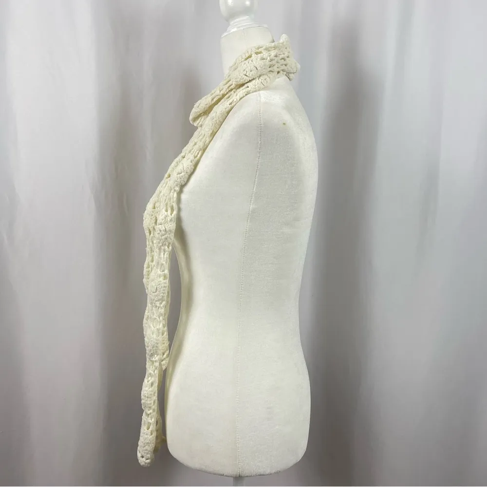Chenille Knit Boho Crochet Long Scarf Fall Winter Cottagecore - Image 5