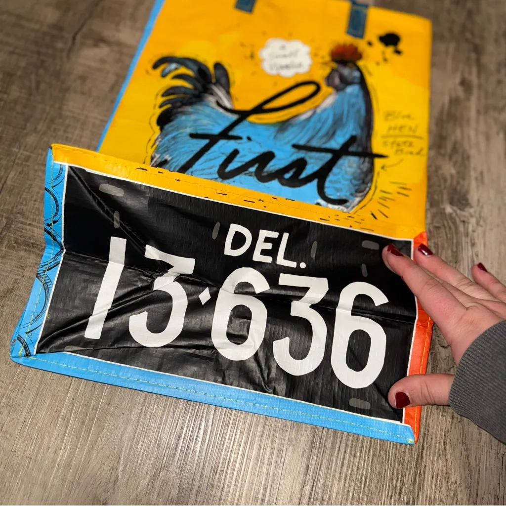 Trader Joe's Delaware State Reusable Grocery Tote Bag Orange - Image 3