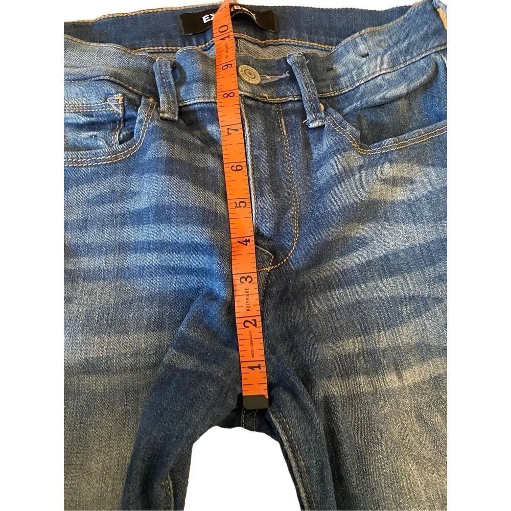 Express Legging Mid Rise Stretch Jeans 2R Straight Leg Everyday Casual Denim Sch - Image 7