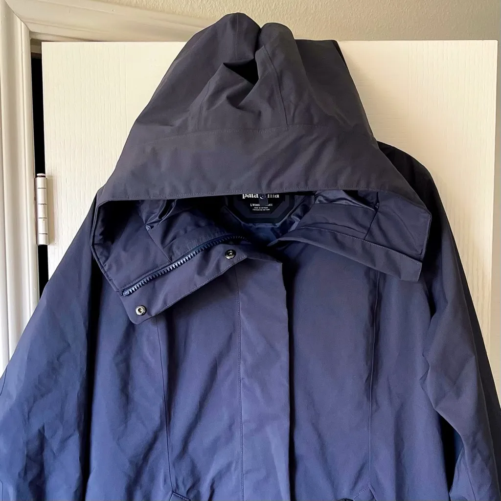 Patagonia Frozen Range 3-in-1 Gore-Tex Parka Shell Smolder Blue Large NWT - Image 4