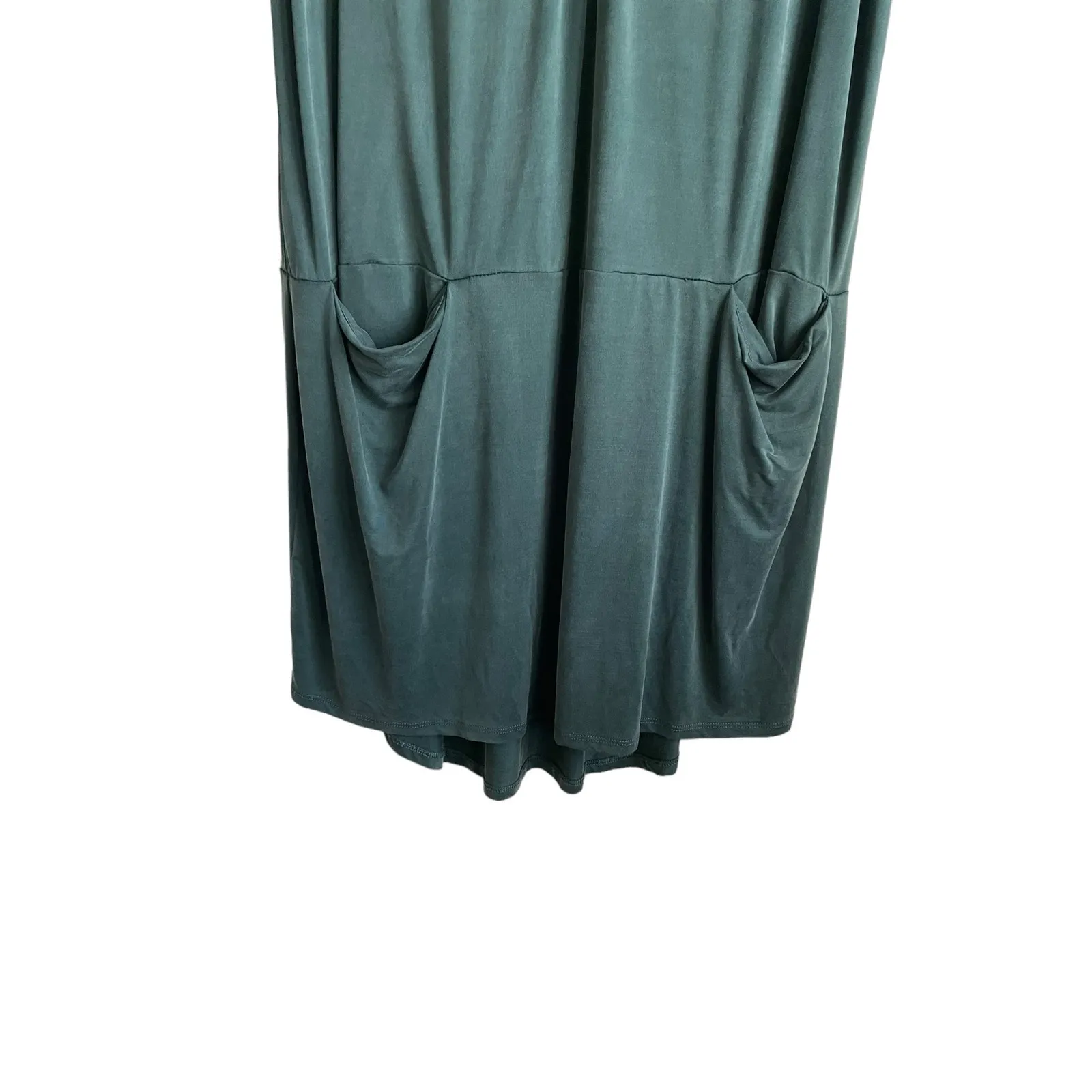 Dolan Women Dress MP Green Left Coast Shift Mini Slinky Stretch Effortless Easy‎ Size M - Image 7