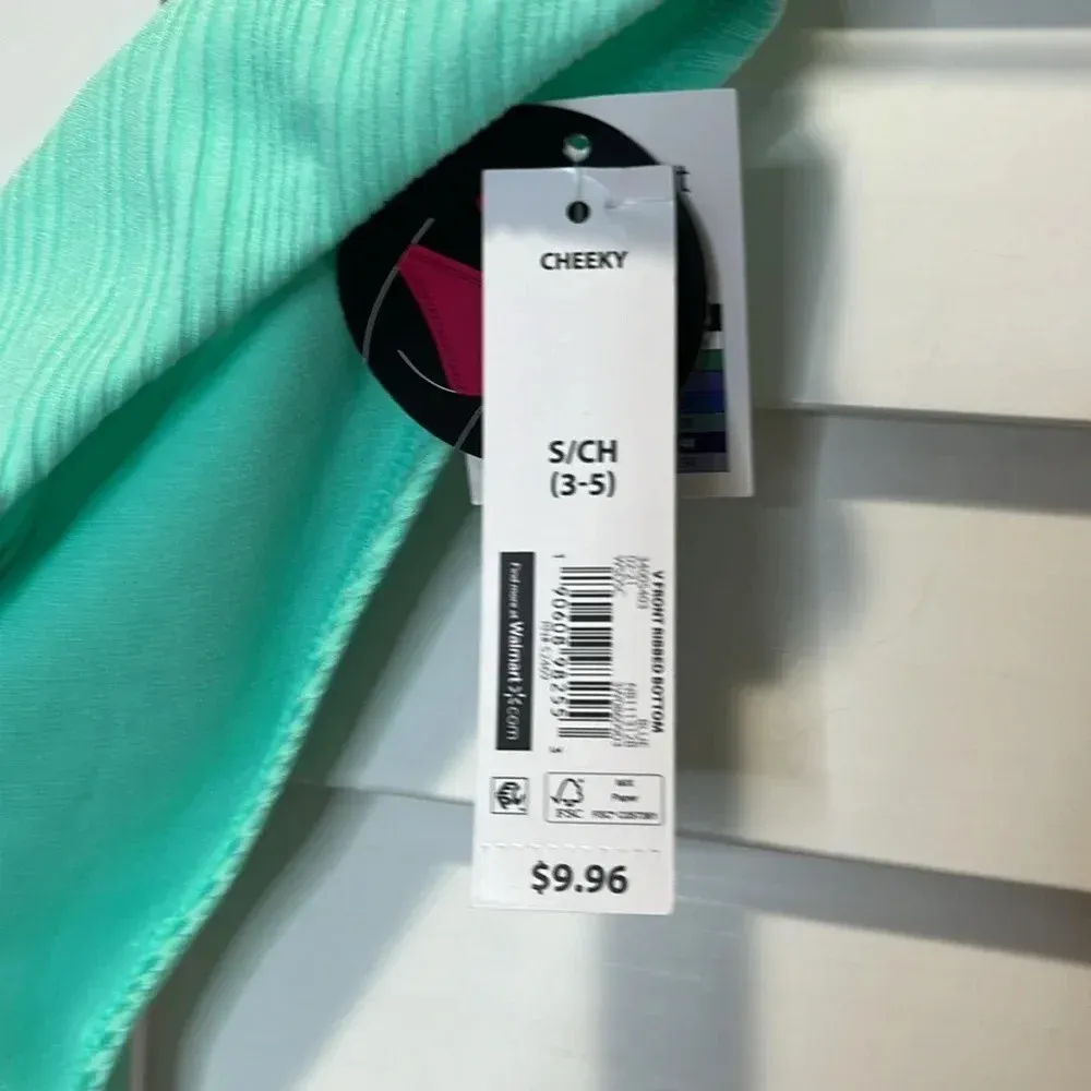 New cheeky bikini bottoms small blue green vacation resortwear cruise - Image 3