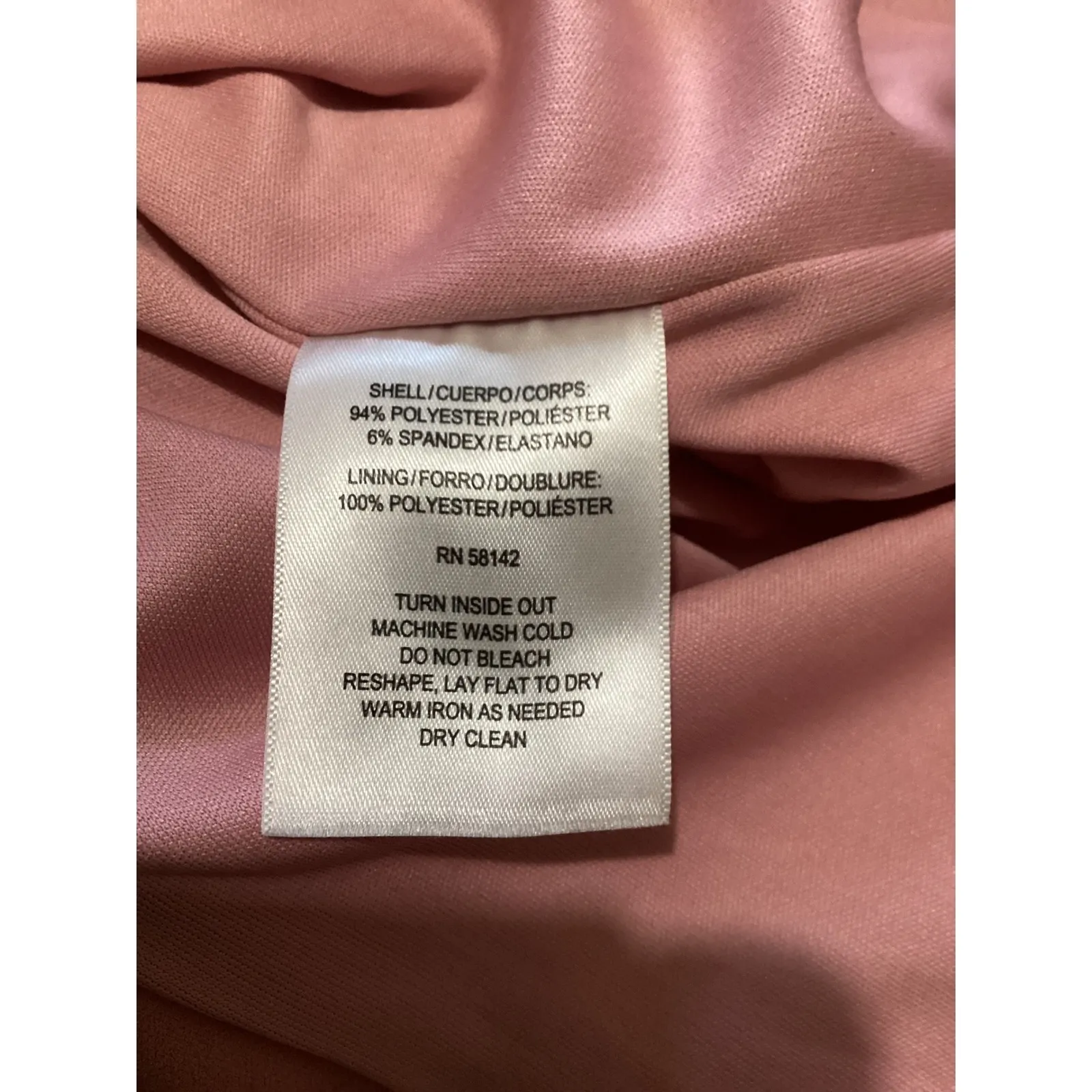 Maggy London Pink Bow Neck Puff Sleeve Sheath Dress Classic Elegant - Image 6