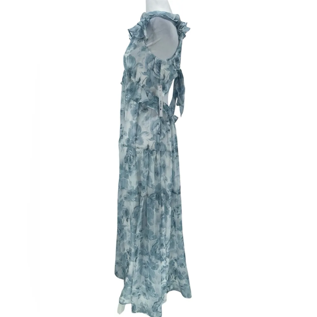 New AQUA Ruffle Trim Maxi Dress - Exclusive, Size Medium, Floral Dress - Image 8