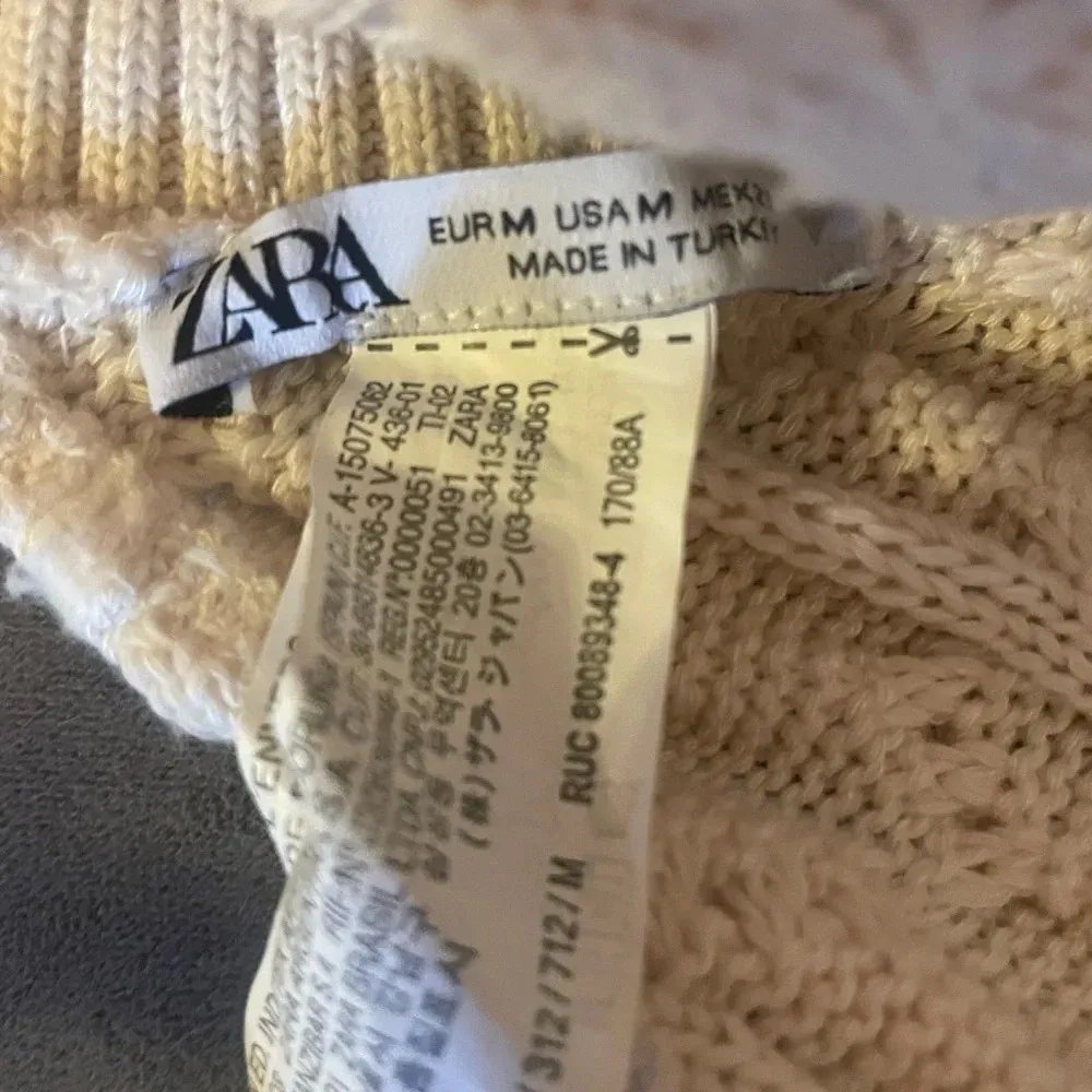 ZARA cream cable turtleneck arm sweater- size M - Image 4