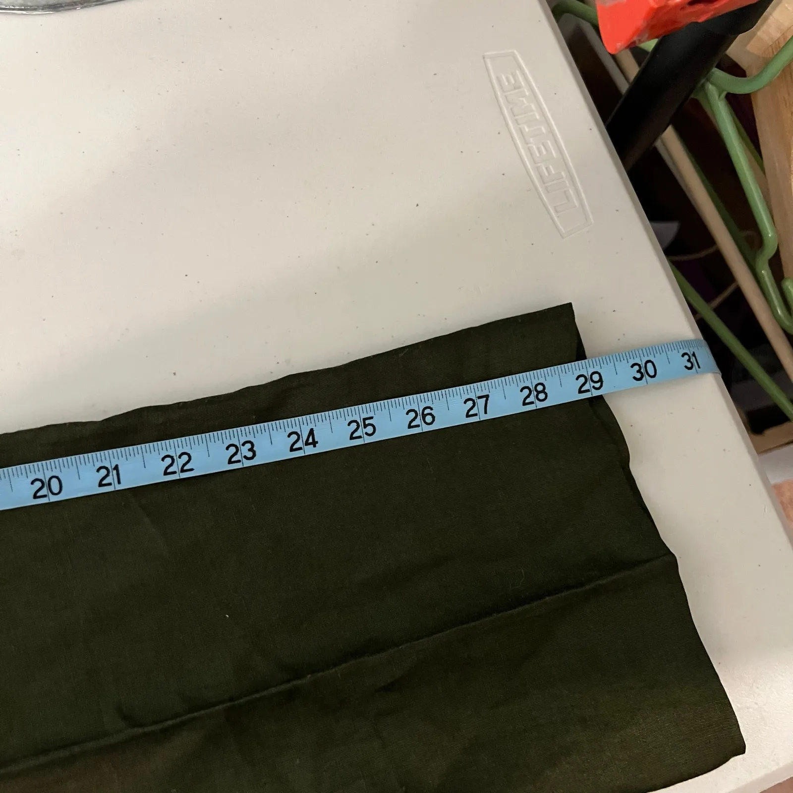 Kate Hill Dark Green Linen High Rise Relaxed Fit Trouser Pants Size 12 - Image 10