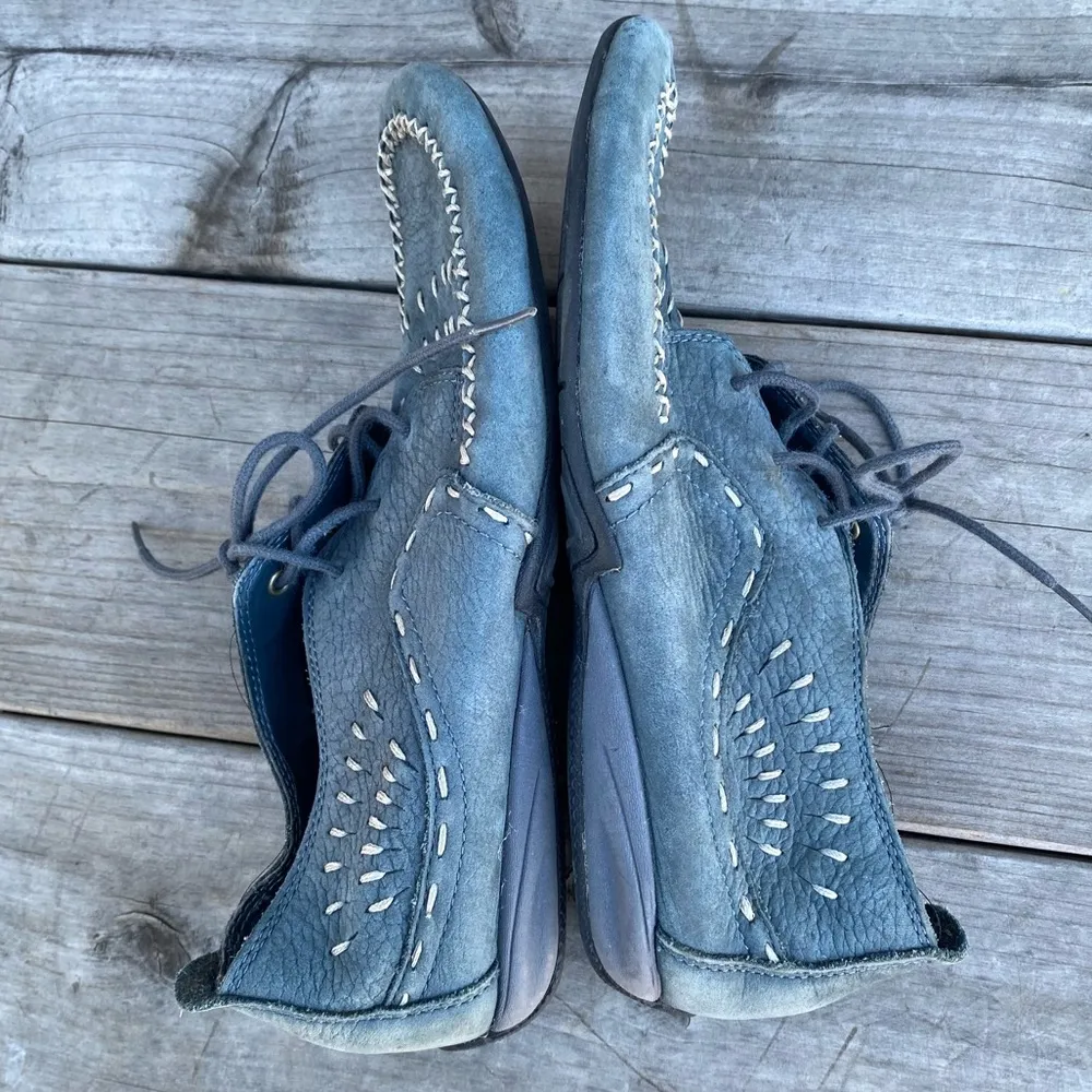 Hush Puppies  Blue Suede Leather Shoes Size 7 - Image 9