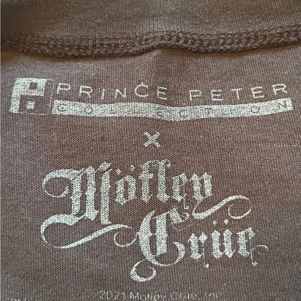 Prince Peter Mötley Crüe Vintage Graphic Tee Sz XS Black - Image 7