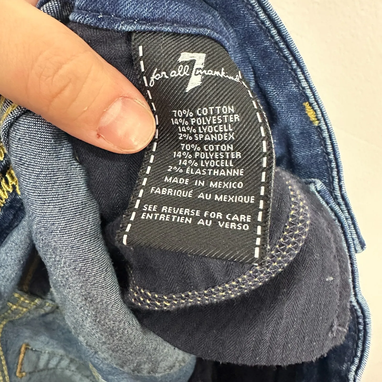 7 For All Mankind Jeans Womens 25 Blue Dark Wash Kimmie Straight Leg Stretch - Image 4