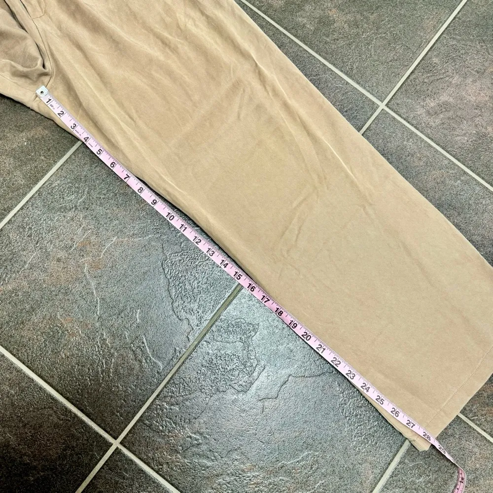 Reformation Mason Wide Leg Pants Trousers Tencel Lyocell Khaki Tan 6 Short - Image 11