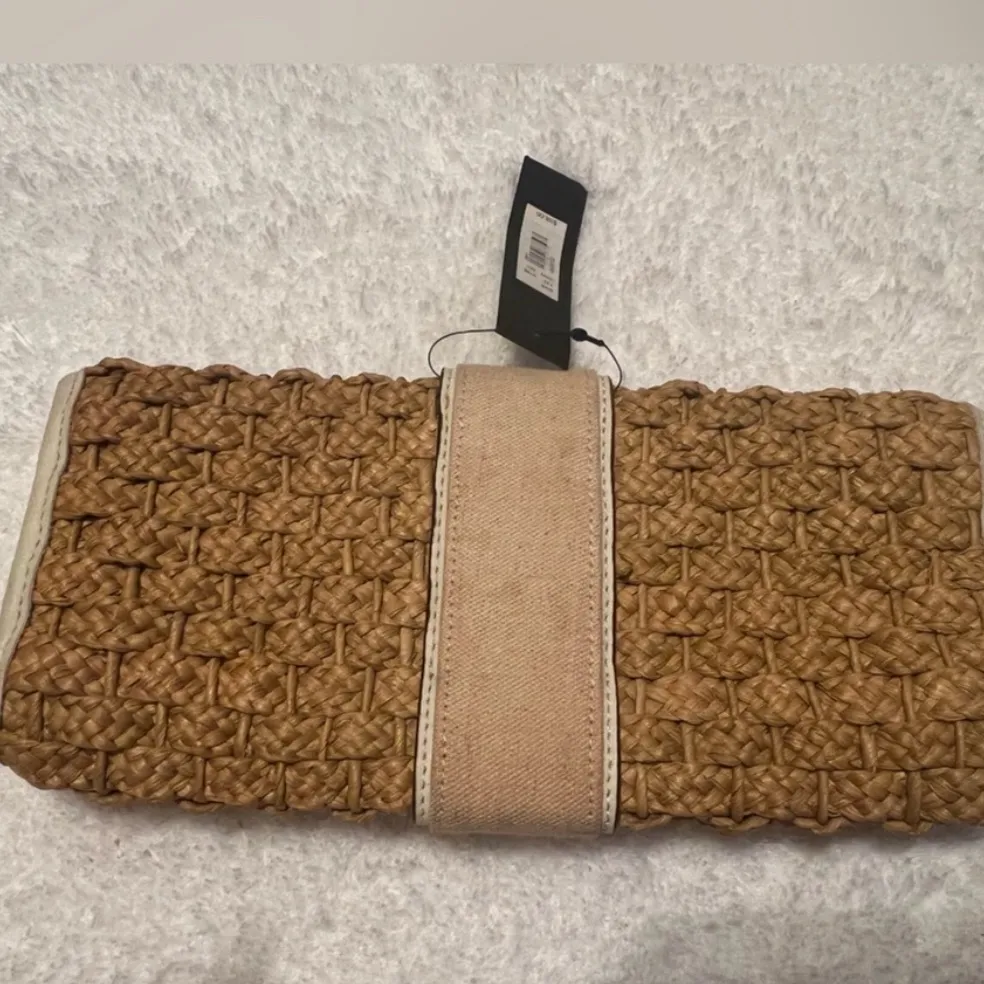 The Limited Woven Clutch with Tan and Cream Accents NWT - Image 4