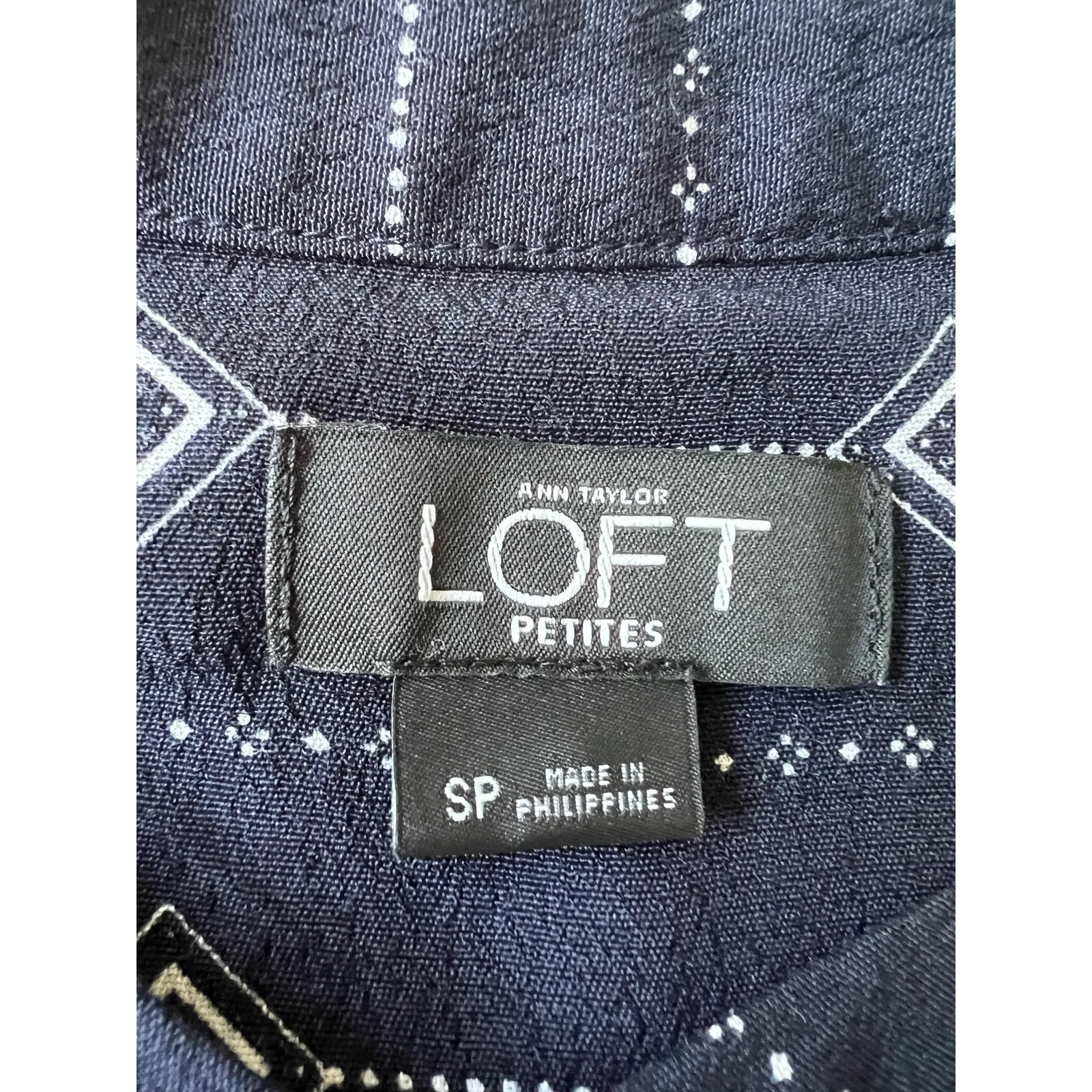 Ann Taylor Loft Petites Shorts with Long Sleeves Navy Romper Size: Small SP - Image 5