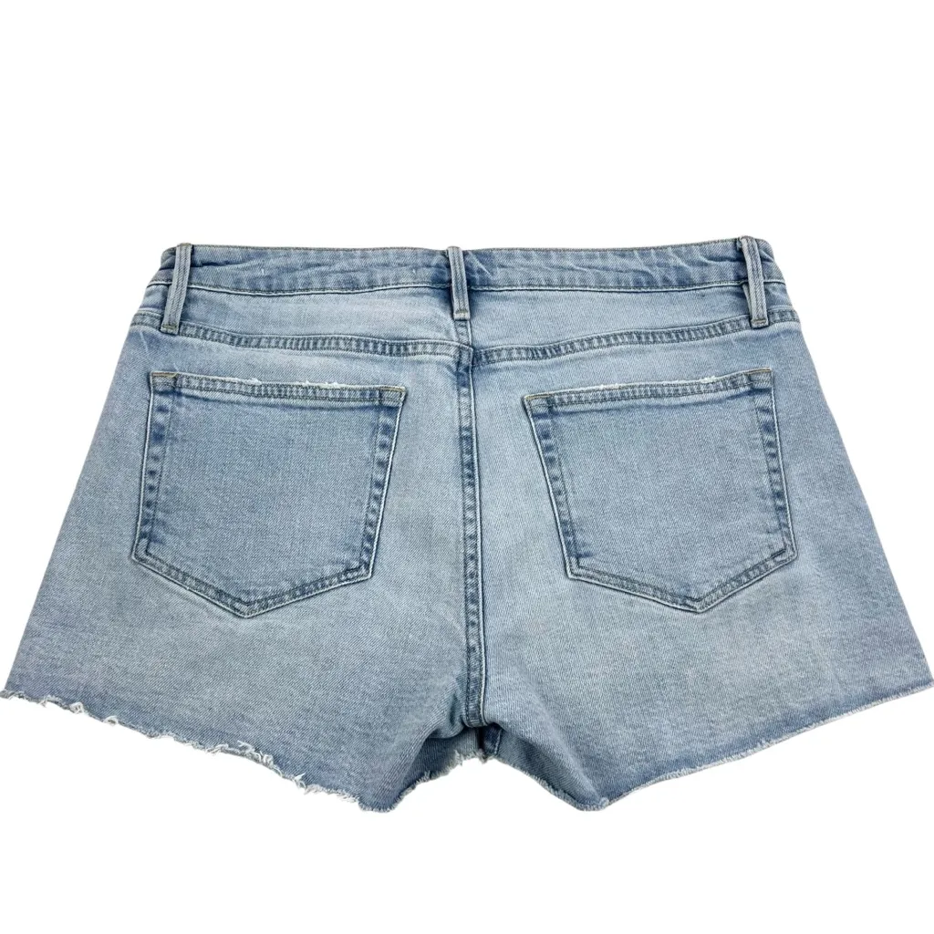 FRAME Denim Le Grand Garçon Denim Cut Off Shorts - Image 8