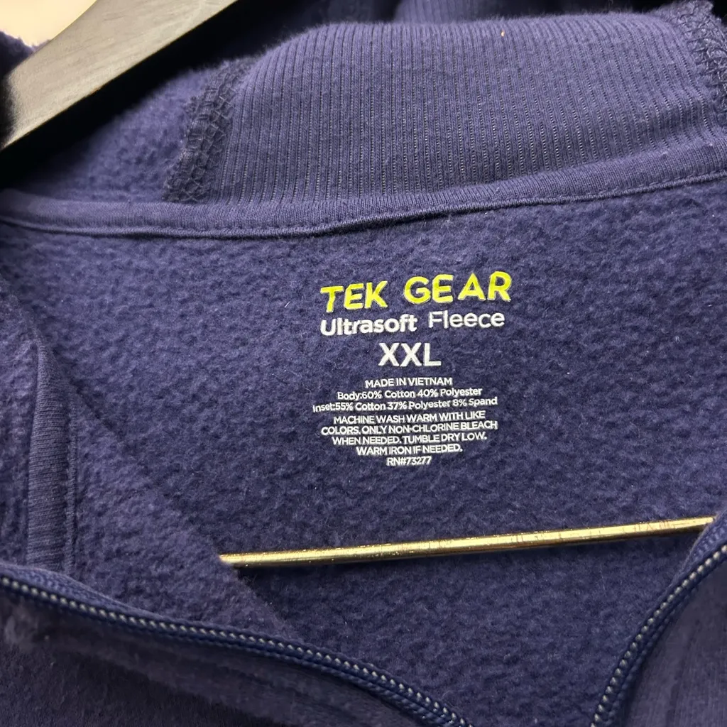 Tek Gear Navy Blue Hoodie Jacket-unisex Great Shape, Clean, Quality XL unisex - Image 4