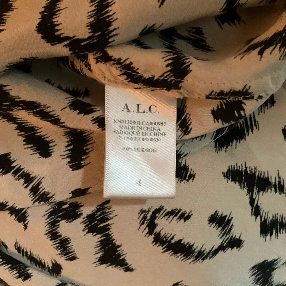 A.L.C Ella Leopard Print Top Blouse - Image 11