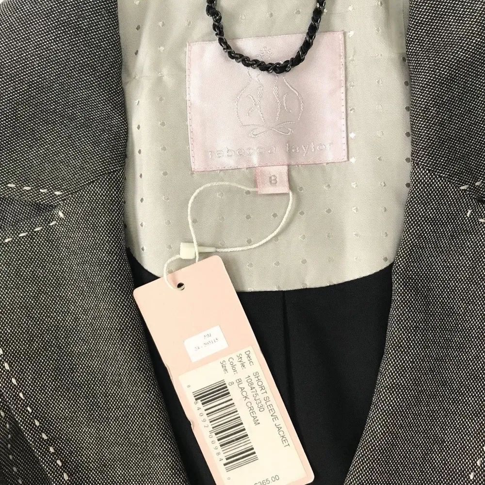 Rebecca Taylor Blazer Short Sleeve Brown Sz 8 - Image 4