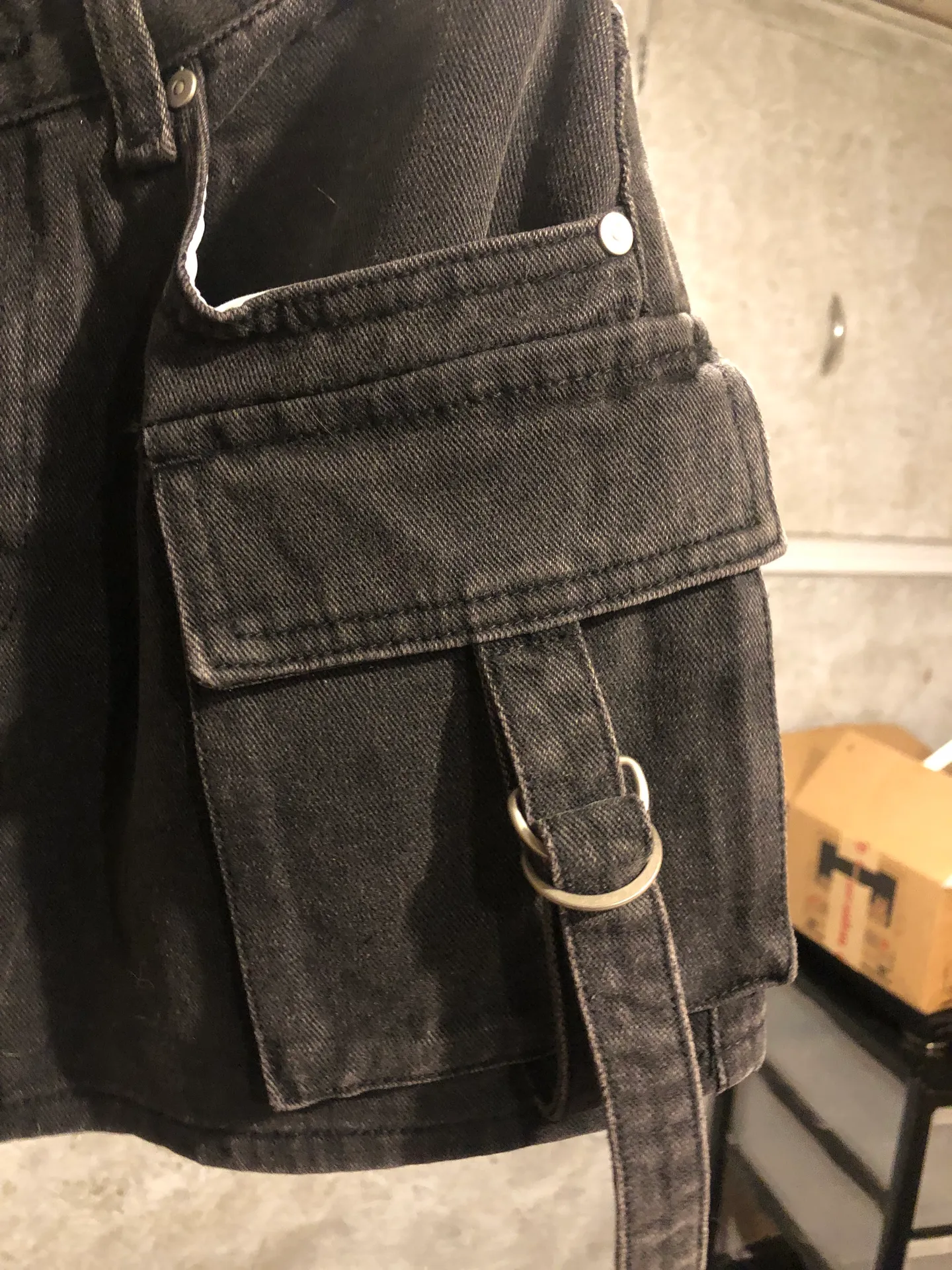 NWT Black Cargo Skirt - Image 3