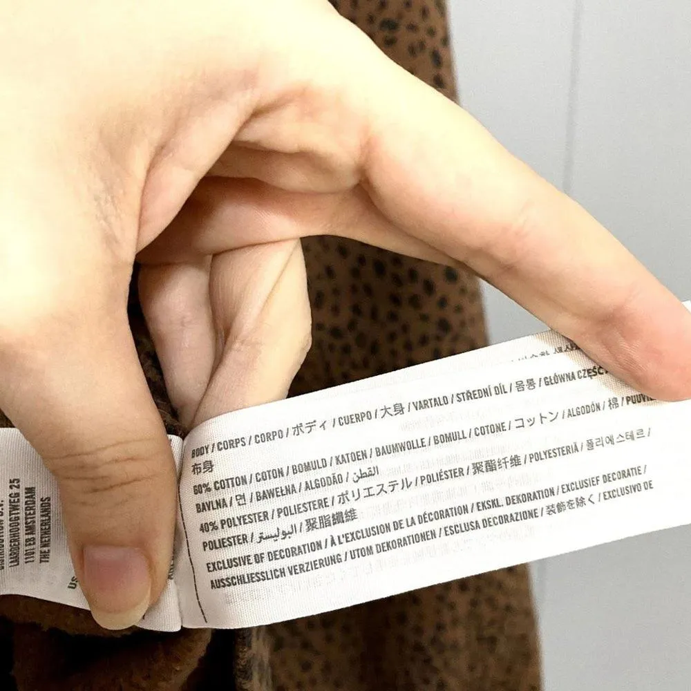 Abercrombie & Fitch Brown Animal Print Soft A&F Collection Mock Neck Sweatshirt - Image 2