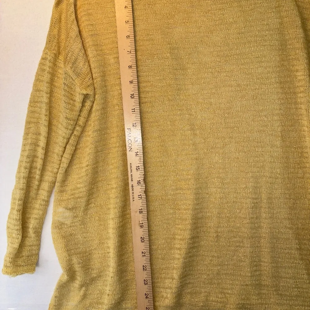 Entro Yellow Crew Neck Sweater Lightweight Knit small - Image 5