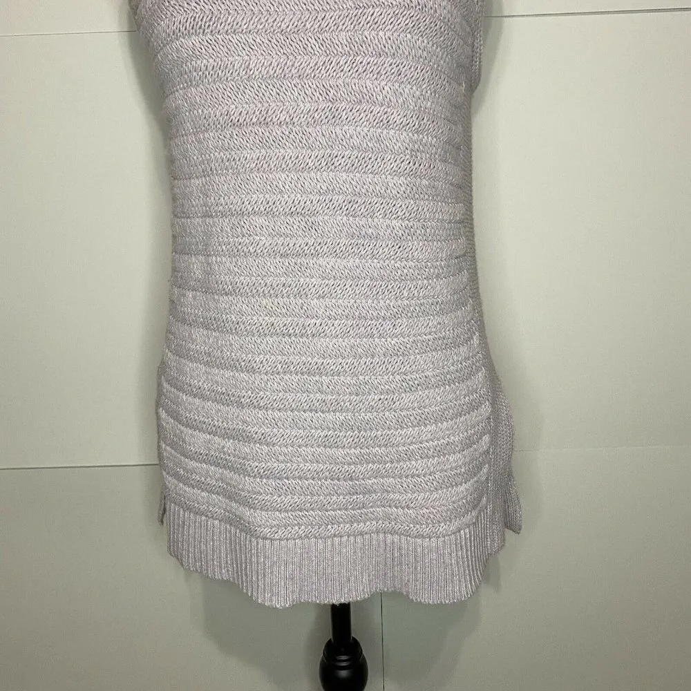 Leo & Sage Small Lilac Purple Sleeveless Turtleneck Sweater Cashmere Blend EUC - Image 3