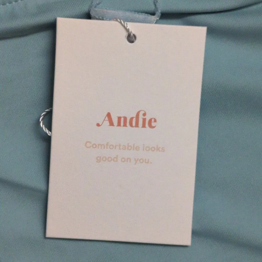 Andie The Skirt Bottom Attached Bikini Bottom CABLU Blue Swim Swimwear M New - Image 11