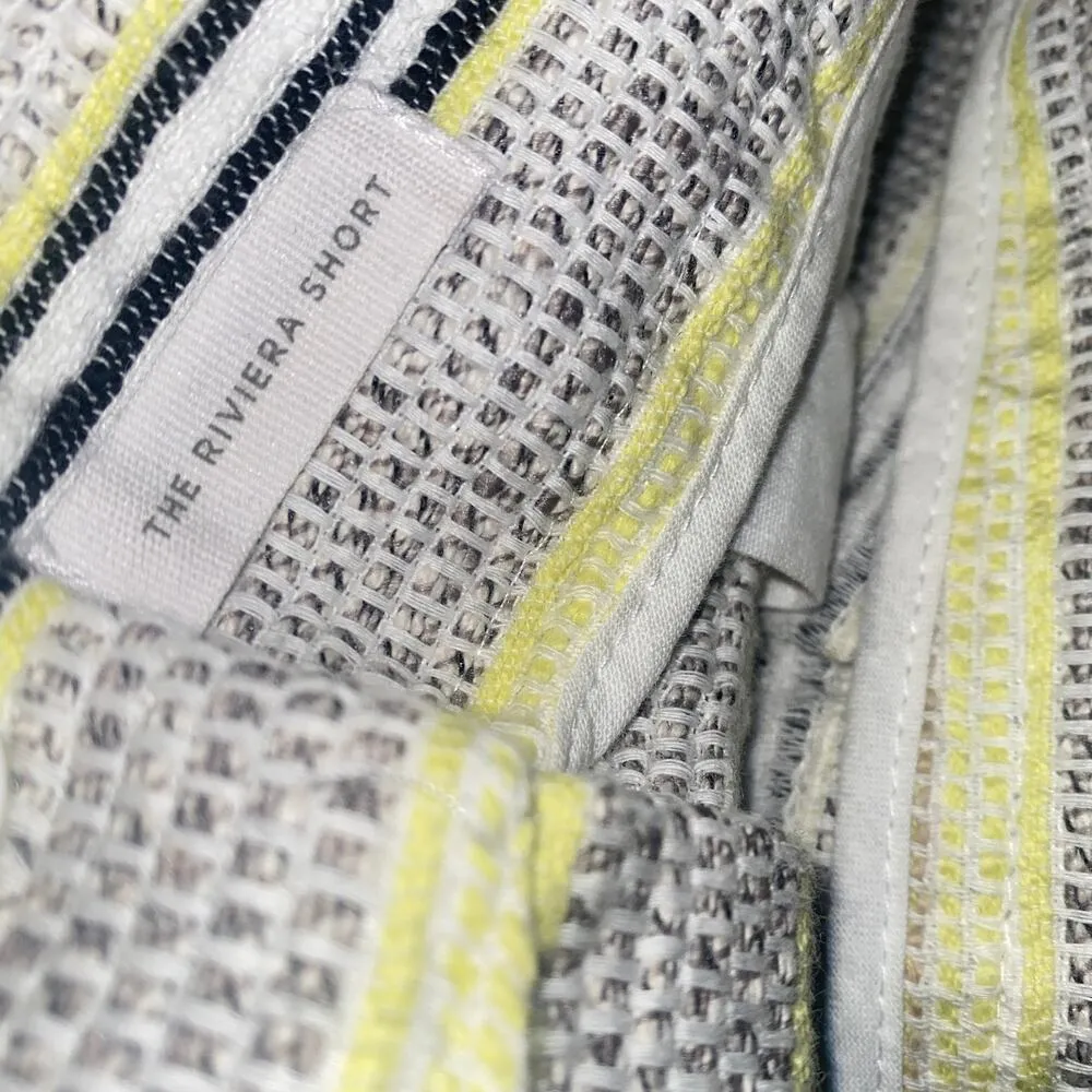 Ann Taylor LOFT Black Yellow White Striped Tweed The Riviera Short Size 00 - Image 5