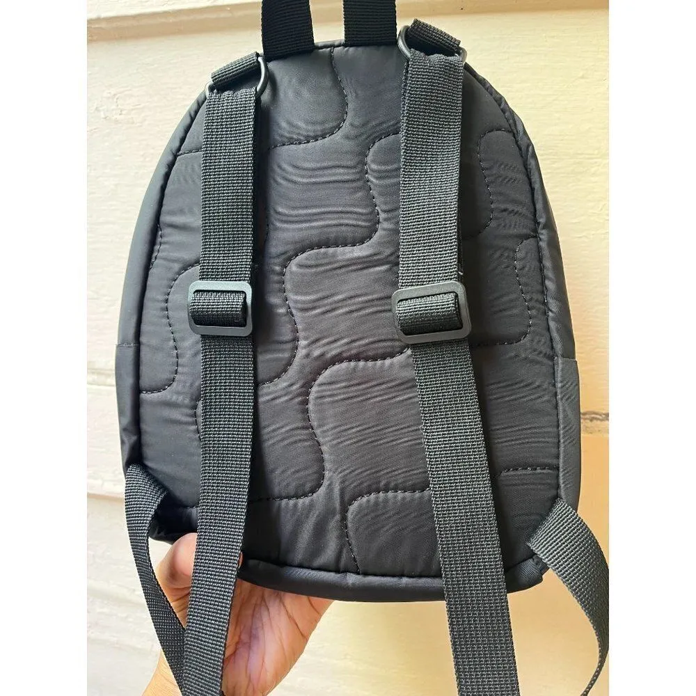 Y2K Adidas mini backpack black quilted streetwear statement athleisure logo - Image 7