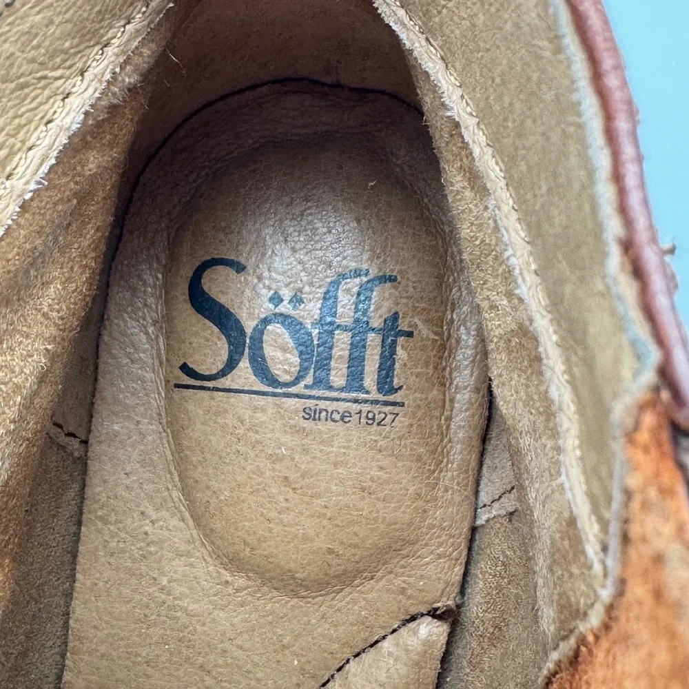 Sofft Leather Ankle Booties Sz 6.5 Western Rodeo Cowboy Brown Zip‎ Up Block Heel - Image 11