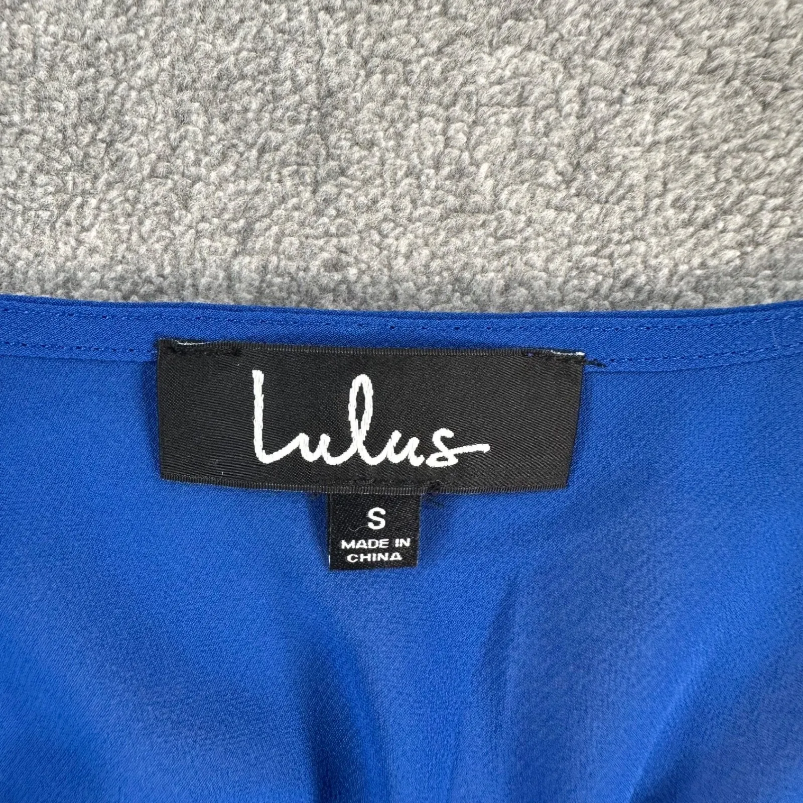 Lulus Royal Blue Surplice Romper Women's Small Wrap Belted V - Image 4