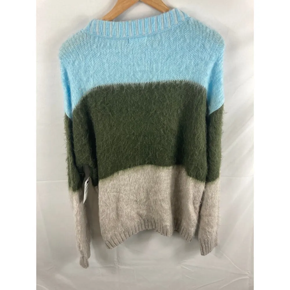 NWT BP. Nordstrom women’s color block pullover Fuzzy Knit sweater XS - Image 5