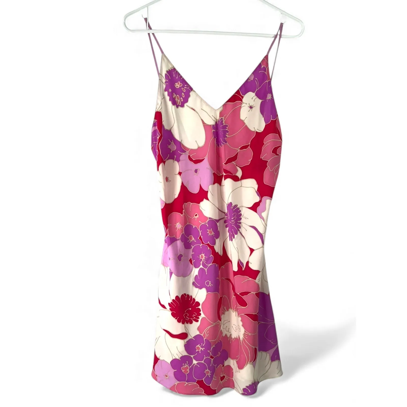 Natori's XS Croisette minidress Lingerie Sleepwear Slip Pajama Dress Satin Night - Image 2
