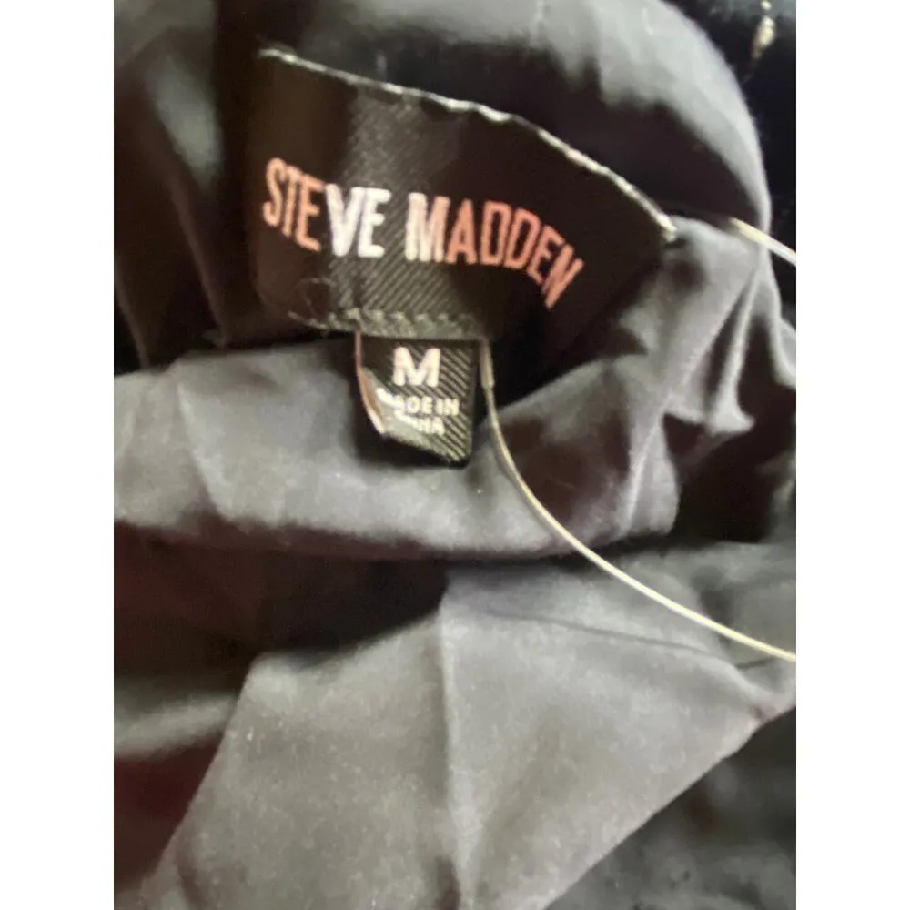 Steve Madden Women's M Imaan Blazer Navy Blue Pinstripe Office Contemporary New - Image 8