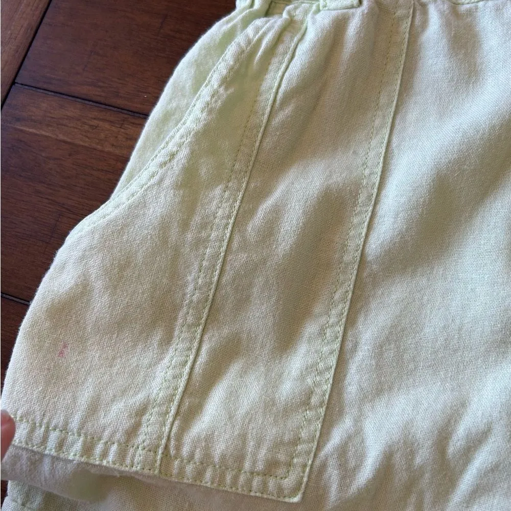 Urban Outfitters Myla Linen Blend Green Linen Cargo Pants Women’s Size Medium - Image 13