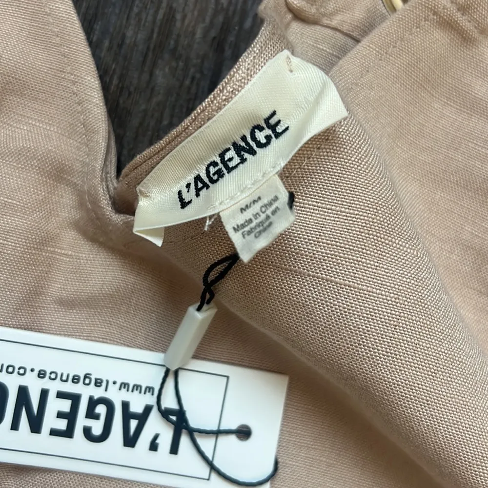 L'Agence Vivi Linen Tie-Strap Maxi Dress - Image 4