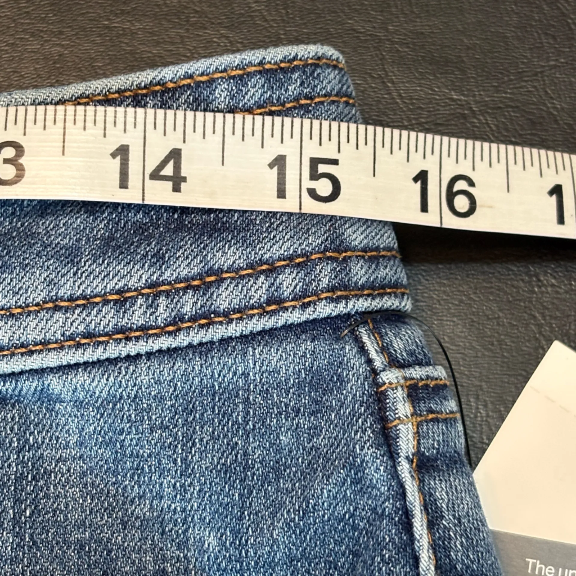 Talbots Blue Denim Skirt With Front Slit Size 6 NWT - Image 9