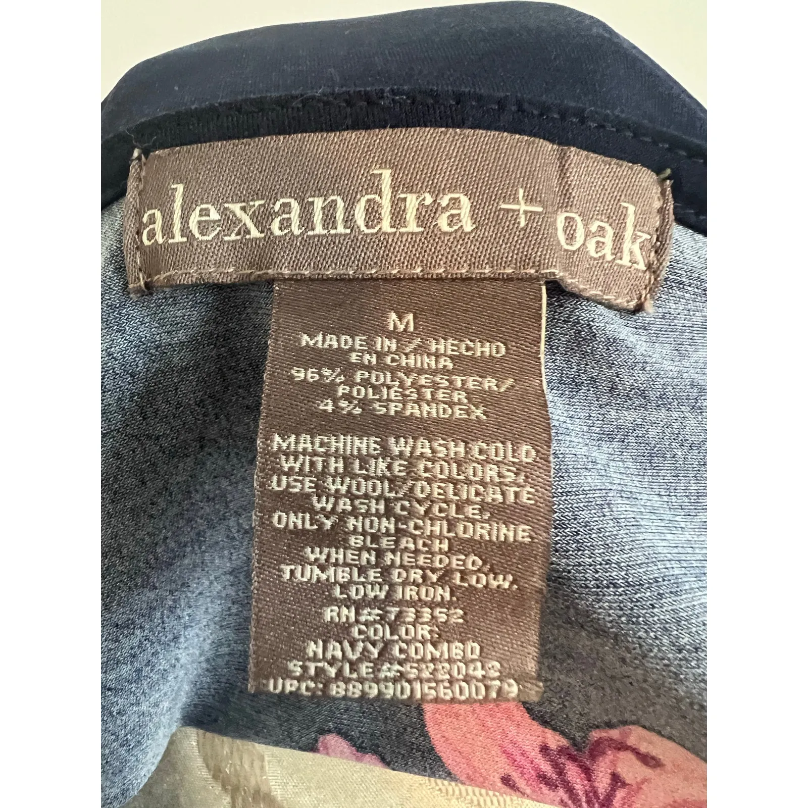 Alexandra & Oak Elbow Length Bell Sleeve Midi Floral Dress Medium Blue - Image 8