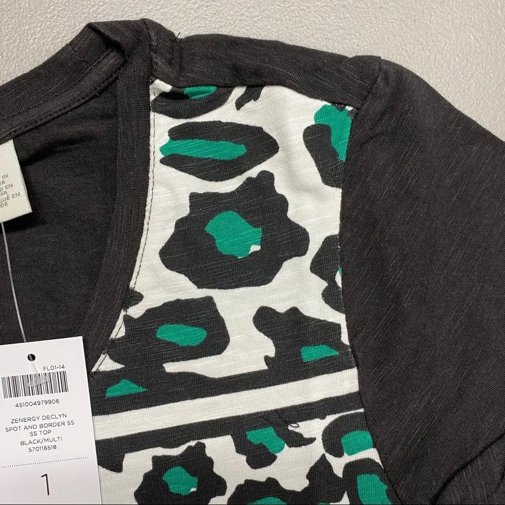 Chico's Zenergy Leopard Spot Border Tee Top Shirt - Image 5