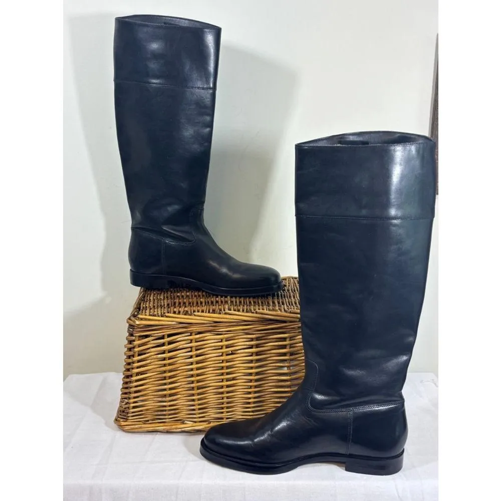 Women's Lauren Ralph Lauren Riding Boots Size 6B Black Leather - Image 4